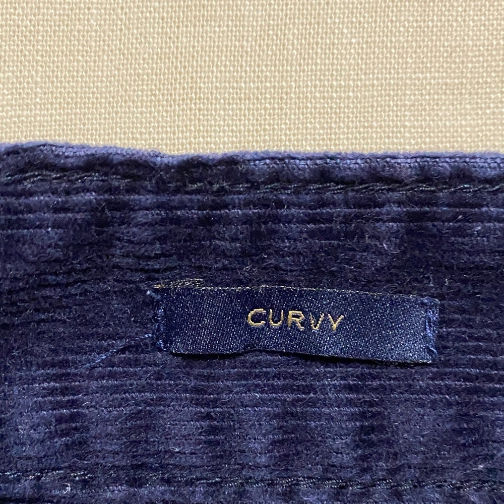 Talbots 10P Dark Blue Curvy Corduroy Straight Leg Pants. - Picture 6 of 11